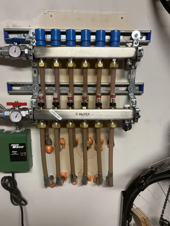 Plumber performing Gas Line Installation at a residential property in Hartselle